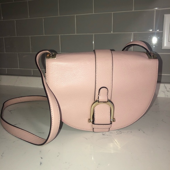 Sam Edelman Jeanne Half-Moon Leather Saddle Bag - Picture 1 of 3